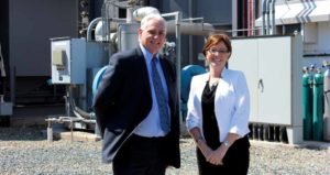 DEMEC President and CEO Patrick McCullar (left) with DEMEC Senior Vice President of Operations and Power Supply Kimberly Schlichting.