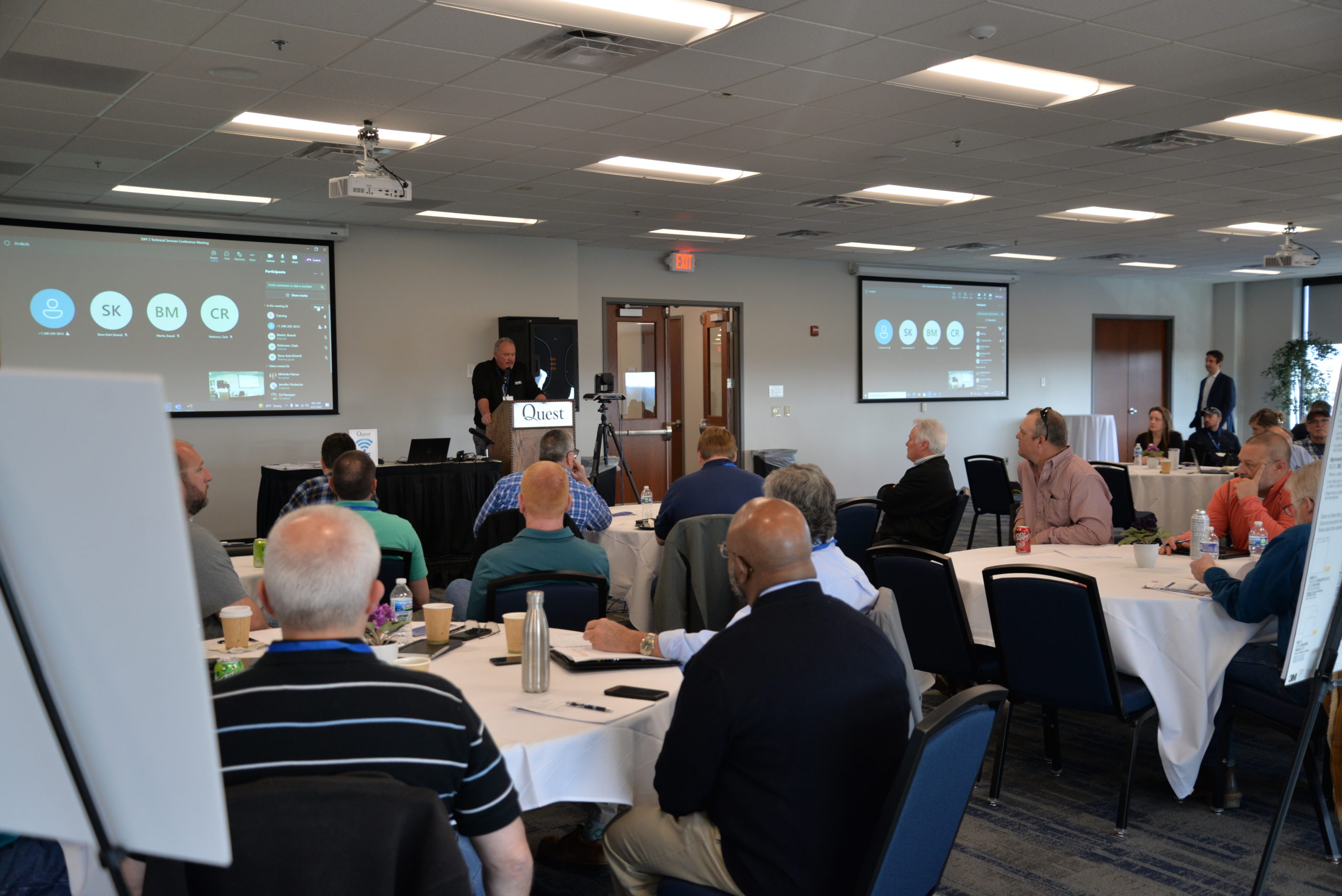 Scott McKenzie, AMP director of member of member training and safety, welcomes participants to the Disaster Workshop, hosted by experts from the APPA.