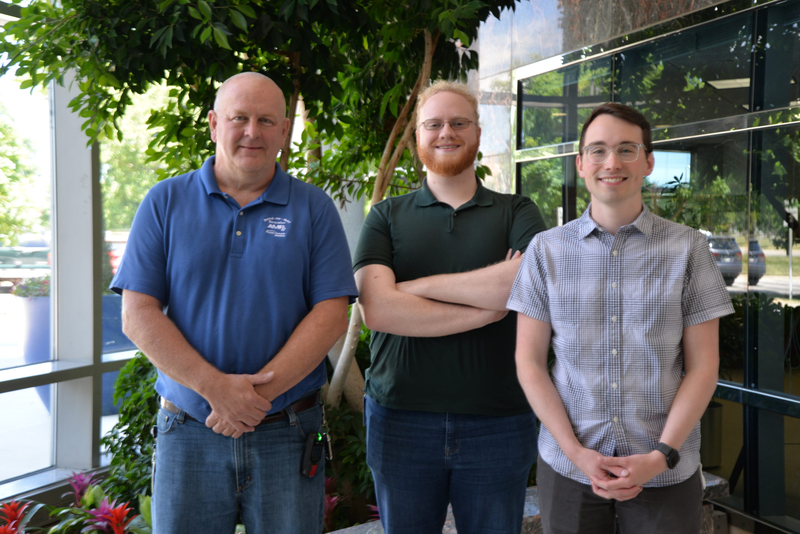 From left: Elmer Baker, SCADA technician; Joe Morris, manager of SCADA and real time systems; and Caleb Haley, senior systems engineer.